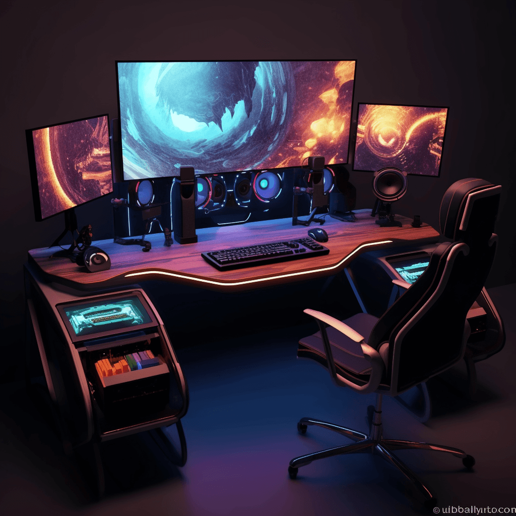 Vitesse gaming desk - Where cuteness meets convenience. Please, dolled up for domination!